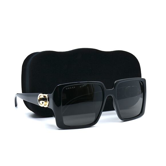 NEW Gucci GG1692SA 001 Black Frame Dark Grey Lenses 100% Authentic Sunglasses - Picture 13 of 14